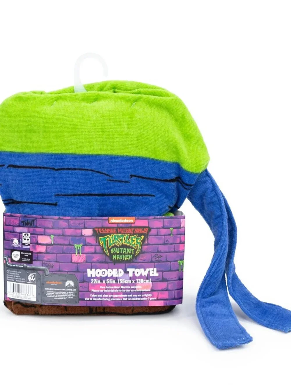 Teenage Mutant Ninja Turtles Kids Cotton Hooded Towel , 51 in x 22 in